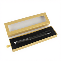 Boîte à stylo personnalisable de haute qualité avec impression, boîte en papier avec couvercle Ciel et Terre et fenêtres transparentes pour stylo
