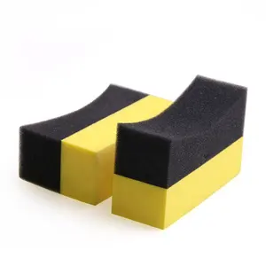 Car Wash Auto U-Shape Tire Wax Polishing Compound Sponge Tyre Cleaning Edge Sponge Ideal Car Cleaning Products