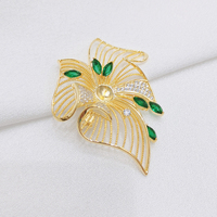 Accessoires DIY en gros : Broche épingle de sûreté faite main en alliage plaqué cuivre, micro-incrustation géométrique de zircon, cadeau pour enfants, mariage