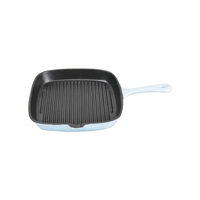 Cacerola de Hierro Fundido Esmaltado Azul Estilo Nórdico Italiano en Oferta