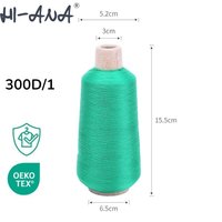 Fil à coudre en chenille polyester 300D écologique à faible élasticité, coloré, pour la finition de costumes et l'overlock