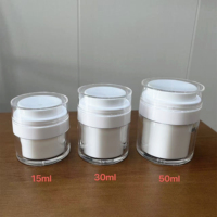 Bocaux en plastique blanc de luxe 50g, emballage cosmétique, conteneurs de beauté, flacons en PMMA pour soins de la peau, fabrication OEM