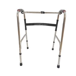 Người cao tuổi Walker thép không gỉ tàn tật bốn-góc Nạng hỗ trợ lan can khung có thể gập lại để bán - Product Image 5