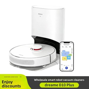 Robot Aspiradora y Fregadora <span class=keywords><strong>DREAME</strong></span> <span class=keywords><strong>D10</strong></span> Plus, Versión Internacional, 95% Nuevo, 4000Pa, Totalmente Automático, Autolimpiante, Motor de Cepillo Doméstico - Product Image 2