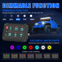 Nuevo Panel de Interruptores LED RGB Universal de 12V 24V y 6 Canales, Resistente al Agua IP65, de Aluminio Fundido a Presión, para ATV, SUV, Camioneta, Todoterreno, Barco, Marino