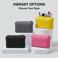 Bolsa de Maquillaje de Neopreno al por Mayor, con Logotipo Personalizado, Impermeable, para Cosméticos y Artículos de Aseo, Organizador de Viaje Portátil con Cierre