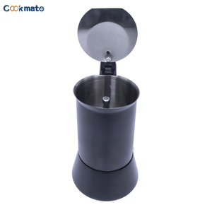 <span class=keywords><strong>Caffettiera</strong></span> <span class=keywords><strong>caffettiera</strong></span> in acciaio inox Moka <span class=keywords><strong>caffettiera</strong></span>-Design moderno, beccuccio facile da versare, impugnatura Stay-Cool, nero opaco - Product Image 2