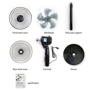 Gấp gỗ thiết kế 36 inch 20 "đứng điện Vua 3 tốc độ quay 360 OX cộng với 18inch AC đứng <span class=keywords><strong>fan</strong></span> với LED - Product Image 4