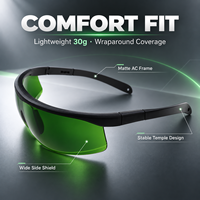 Lunettes de sécurité laser à fibre optique ZhonNa, protection UV et lumière bleue pour machines de marquage, gravure, soudage et découpe laser – Modèle professionnel