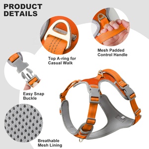 Set <span class=keywords><strong>Harness</strong></span> anjing hewan peliharaan Label pribadi klip depan <span class=keywords><strong>Harness</strong></span> tanpa tarikan lembut kustom mewah luar ruangan mode TERBAIK Set - Product Image 2