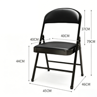 Chaise pliante en métal de style minimaliste et luxueux, avec rangement pliable - Multifonctionnelle pour le bureau, la maison, le camping en plein air