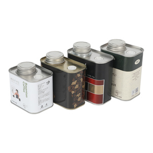 Direttamente 80-500g di qualità alimentare quadrato in metallo vuoto lattina valvola aria personalizzabile <span class=keywords><strong>per</strong></span> il caffè in grani di <span class=keywords><strong>oliva</strong></span> <span class=keywords><strong>olio</strong></span> di tè contenitore di imballaggio - Product Image 4