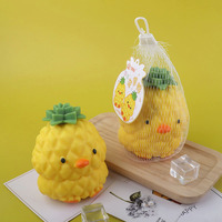 Jouet anti-stress breveté en caoutchouc thermoplastique en forme de canard ananas, cadeau de bureau adorable et mignon