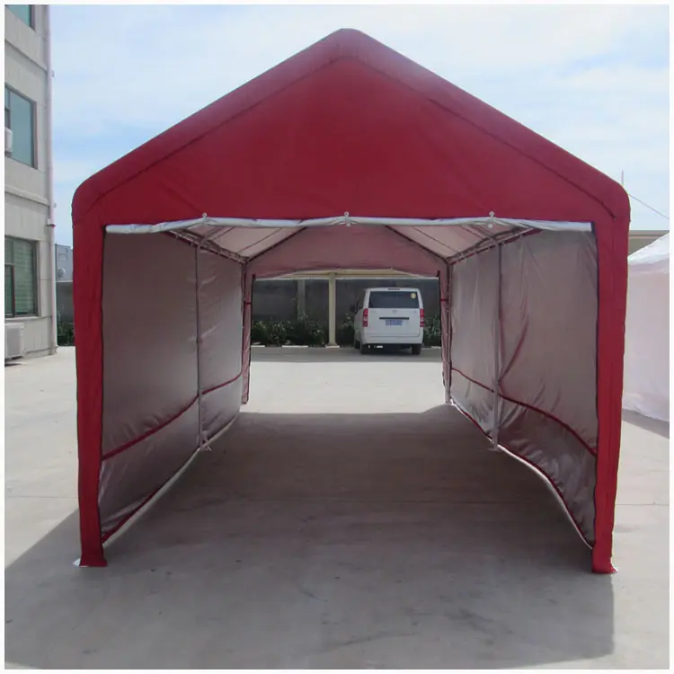 Carport resistente con pareti laterali rimovibili e porte portatile auto da Garage tenda con baldacchino per finestre per auto