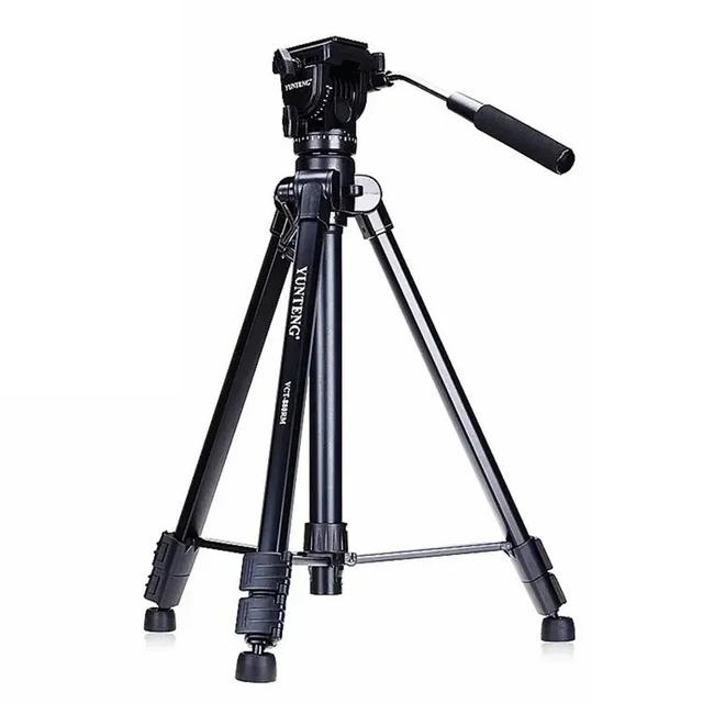 YUNTENG VCT-999 Professional Aluminum Alloy Folding Heavy Tripod for Video Camera
