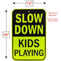 Ralentissez. Ceci est un signe de jeu pour enfants. C'est un panneau de signalisation. Ventes directes d'usine. Personnalisable. Livraison rapide.