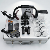 Loupes binoculaires dentaires 4X 5X 6X en option, lampe frontale chirurgicale LED 5W, loupes médicales à fixation sur la tête, équipement de laboratoire dentaire