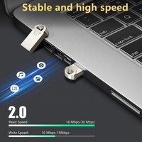Offre Spéciale en 2025 Super Mini Metal Material 64GB U Disk 2GB 4GB 8GB Memory Stick 16GB 32GB Thumb Drive avec lanière