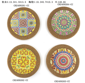 Custom Eco-Friendly Heat Resistant Luxury Ceramic <strong>Cork</strong> <strong>Trivet</strong> Embossed Mats - Product Image 4