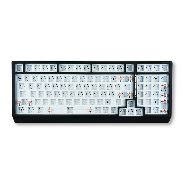 MATHEW YG98 Three Mode Mechanical Keyboard Barebone Programmable 96% Layout Hot Swappable RGB Gaming Keyboard DIY Kit