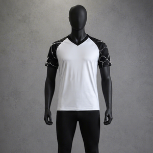 Maillot de badminton unisexe en maille respirante à séchage rapide, col en V, léger, en polyester, personnalisable pour adultes - Product Image 1