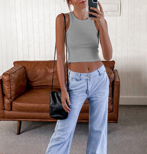 Áo Ba Lỗ In Logo Tùy Chỉnh Y2K Mới 2022 Áo Ba Lỗ Nữ Tập GYM Thường Ngày Áo Hở Eo Yoga Áo Ba Lỗ Không Tay Gợi Cảm Áo Ba Lỗ Nữ Tập Luyện - Product Image 5