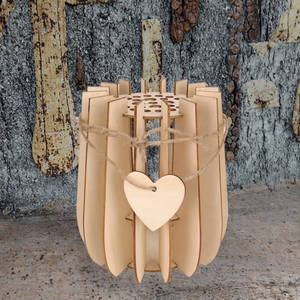 <b>Small</b> Handmade Round Modern Wooden Flower <b>Vase</b> for Home -Decor - Product Image 3