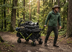 Heavy Duty Motorized Wagon 1200W Folding Electric Cargo <b>Cart</b> for Farm Garden Camping and Outdoor Use - Product Image 6