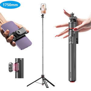 TT02 Selfie Stick 1750mm Stable Automatique <span class=keywords><strong>Pop</strong></span> Open Trépied Télécommande Sans Fil Selfie Stick 360 Rotation - Product Image 1