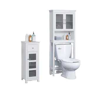 الحديثة آمنة و شركة جدار تصميم باب من الزجاج المقوى تسهيل تخزين و عرض خزانة حمام أنحاء المرحاض
