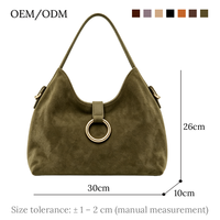 Sac à main minimaliste pour femme, personnalisable, imperméable, avec fermeture à bouton, détail pompon, imprimé, sangle amovible