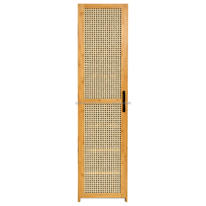 Meuble à chaussures portable multicouche en bambou pour salon, maison et dortoir - Étagère étroite durable et imperméable avec porte et cloison - Product Image 2