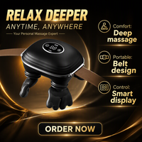 Masseur de cou Shiatsu professionnel avec fonction chauffante et pétrissante, en ABS et silicone, batterie 2000 mAh - Simulation de main humaine