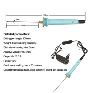<strong>Electric</strong> Foam Cutting Pen Tools <strong>Kit</strong> 10cm Hot Knife Styrofoam Cutting Pen Craft Foam Cutter with Adaptor for Art Model Making - Product Image 2