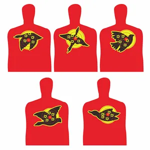 Hybsk 12 Inch Reactive Splatter Shooting Targets With Birds And Pasters For BB Gun Bright Fluorescent Yellow Upon Impact Target