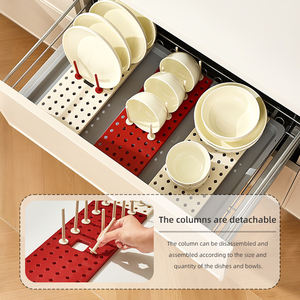 Красный/кремовый цвет, органайзер для ящиков, поднос для посуды, подставка для кухонного шкафа, органайзер, подставка для шкафов - Product Image 3