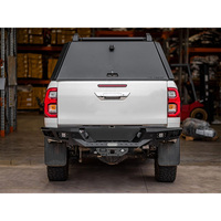 Accessoires tout-terrain 4x4 MusixiA Pare-chocs arrière en acier pour voiture avec support de remorque pour Toyota Hilux 15-24