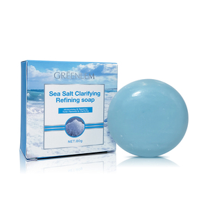 Natürliche runde Meersalz Seife <span class=keywords><strong>Bar</strong></span> Körper Tiefen reinigung Feuchtigkeit spendendes Peeling Hautre paratur Sanfte Form Männer Frauen Normal - Product Image 1