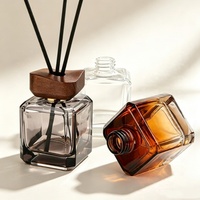 Bouteille diffuseur la plus vendue 100ml 150ml Bouteille diffuseur en verre carrée pour diffuseur à bâtonnets