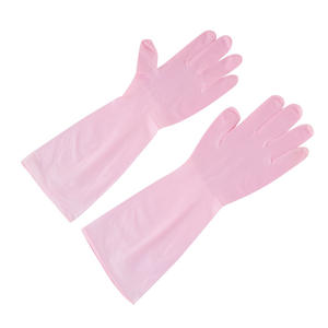 Gants de lavage de vaisselle en nitrile, longueur 38 cm, imperméables, pour le nettoyage domestique, la cuisine et la lessive - Product Image 1