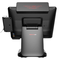 Terminal de point de vente POS Touch I5 I3 J1900, système de point de vente tout-en-un à double écran pour supermarché