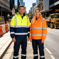 Veste de travail haute visibilité imperméable et résistante, avec logo personnalisé, pour mineurs et ouvriers routiers