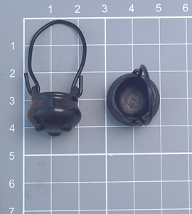 Mini chaudron noir en résine plastique, petit chaudron de sorcière, micro-paysage, décoration de maison de poupée, mini chaudron - Product Image 5