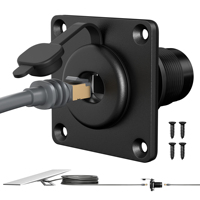 Kit de paso a través de pared de aluminio impermeable de primera calidad, compatible con el conector de puerto de entrada de cable CC Starlink Mini para caravanas y furgonetas.