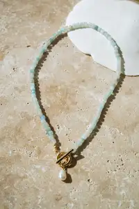 Zooying Dainty apatie หินอัญมณีสร้อยคอมุกน้ำจืดสไตล์บาร็อคเครื่องประดับที่ดี - Product Image 3