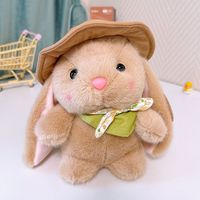 Adorable Peluche Lapin Pudding avec Chapeau, Petit Lapin Blanc, Jouet pour Machine à Pinces, Jouet en Peluche pour Enfants, Vente en Gros