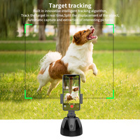 Nouveau style Support de téléphone rotatif à 360 degrés avec fonction de suivi automatique et de reconnaissance faciale pour iPhone, Xiaomi, Huawei