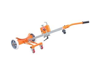 Petit chariot à tambour manuel portable avec gros pneus en caoutchouc, chariots à barils de carburant, porte-réservoir, chariot à barils d'huile manuel avec poignée Eagle - Product Image 2