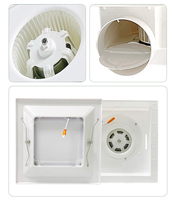 Ventilateur d'extraction en plastique étanche pour salle de bain ménage salon plafond conduit extracteur d'air ventilateur pour bureau