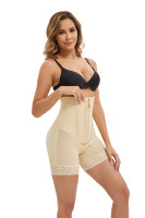 Short d'entraînement de taille pour femme Short de contrôle du ventre Shapewear Panty Respirant Butt Lifter Dentelle Décoration